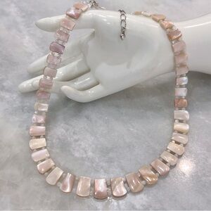 Mother of Pearl Reversible Sterling Silver Necklace